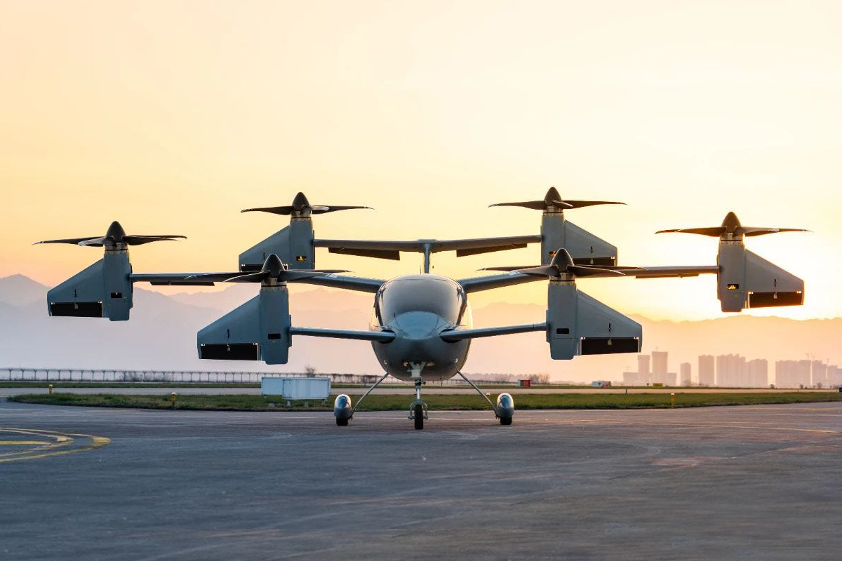 Honghu Mark 1 passenger eVTOL prototype aircraft Honghu Mark 1 passenger eVTOL prototype aircraft